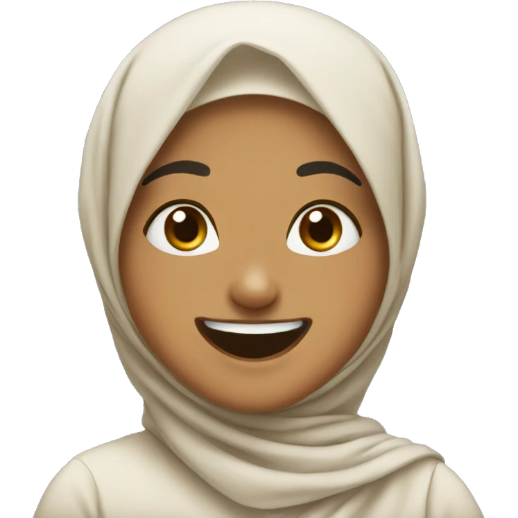 A hijabi laughing emoji