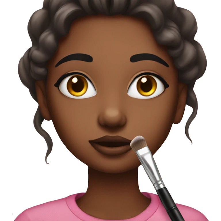 girl doing makeup emoji