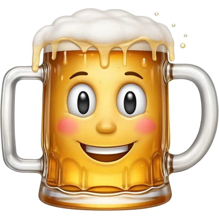 Beer with a Face laughing emoji