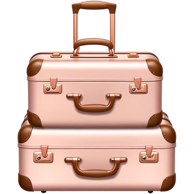 Rose gold suitcases  emoji