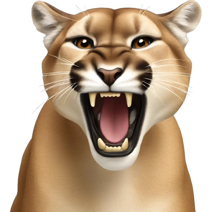 Cougar roaring emoji