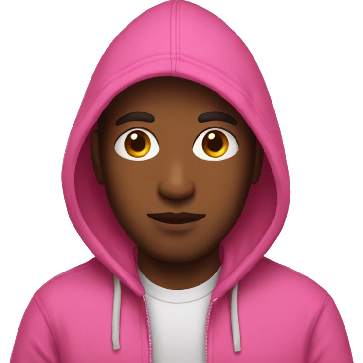 Man in pink hoodie emoji
