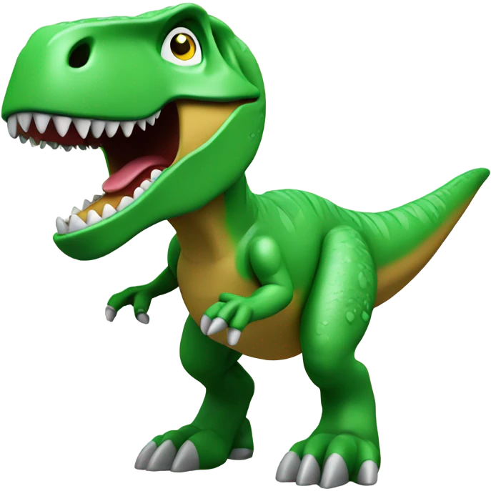 Green t-Rex toy emoji