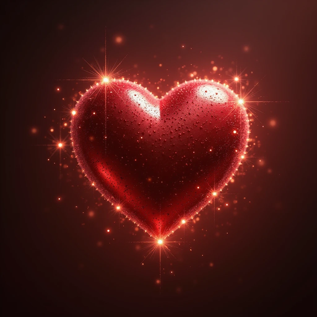 heart with sparkles, photorealistic style emoji
