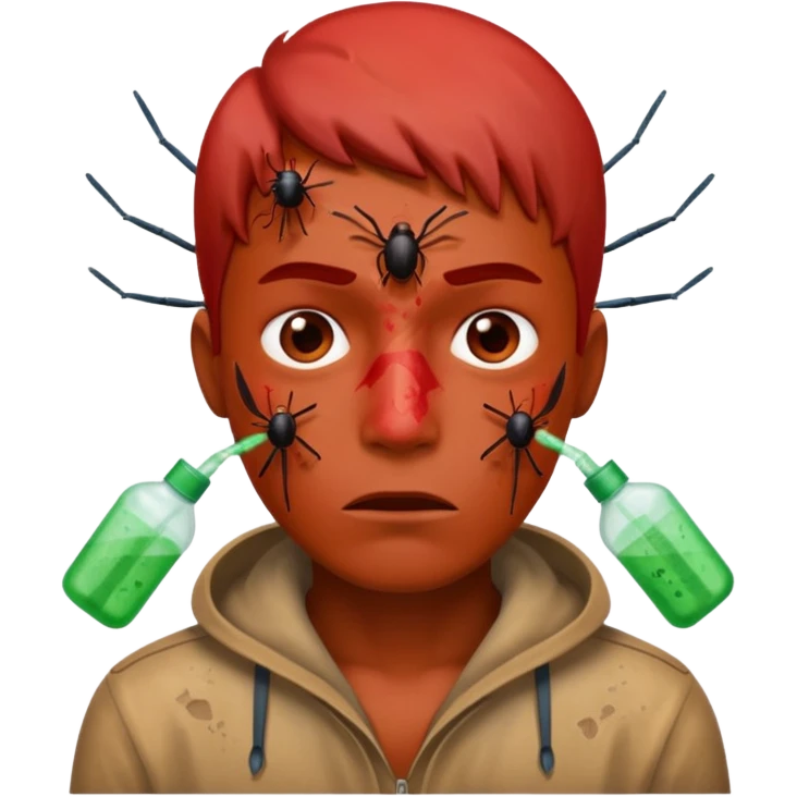 red inscticidier man emoji