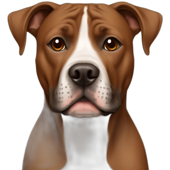 Brown Staffordshire terrier emoji
