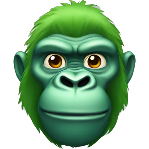 Green Gorilla game character  emoji