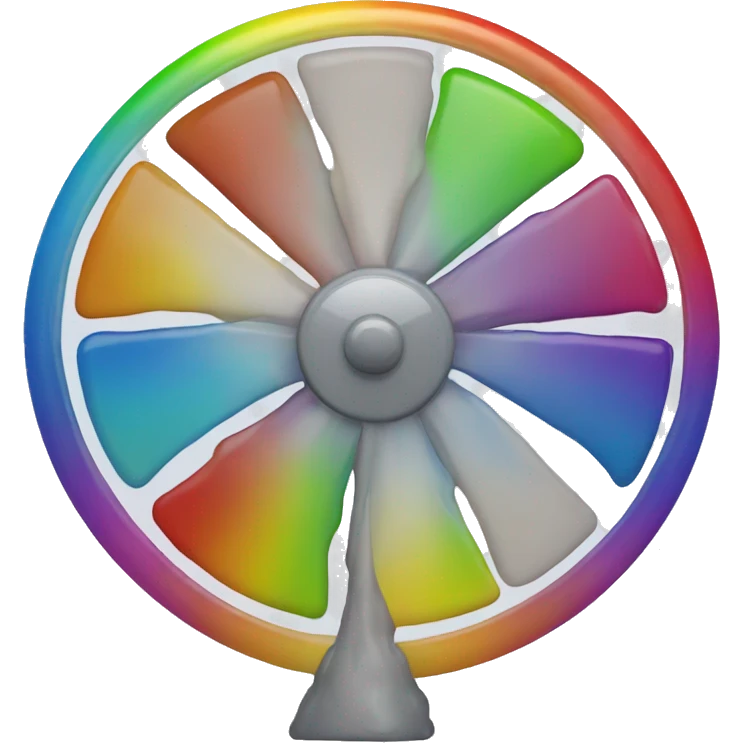 Spinning Rainbow Wheel melting emoji
