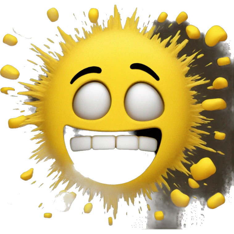 Yellow emoji face explosion  emoji