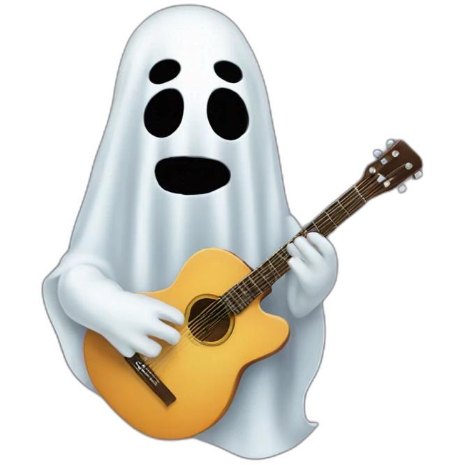 Ghost Latino Musician with guitar emoji