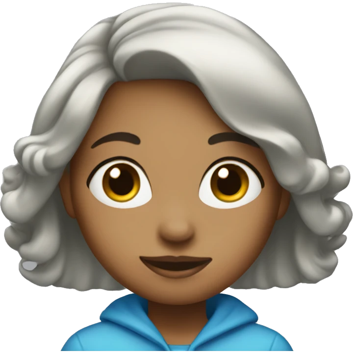 Blue clean girl emoji