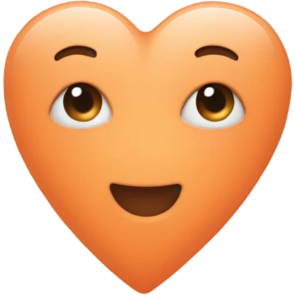 pastel orange heart emoji
