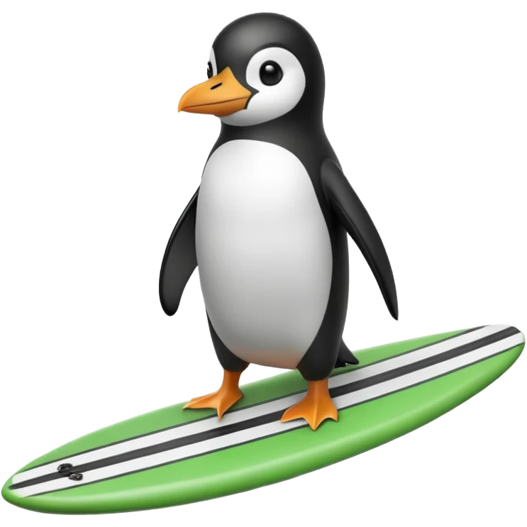A surfing pinguin  emoji