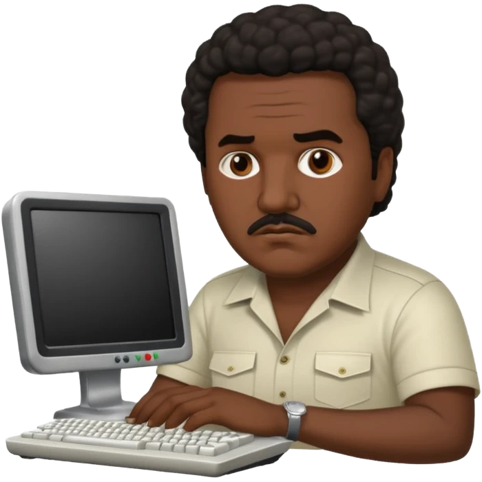 Pablo escobar using computer emoji