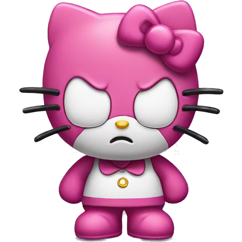 Angry hello kitty  emoji