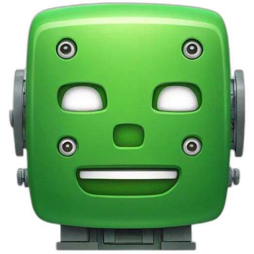 Green-square-robot-animated-face emoji