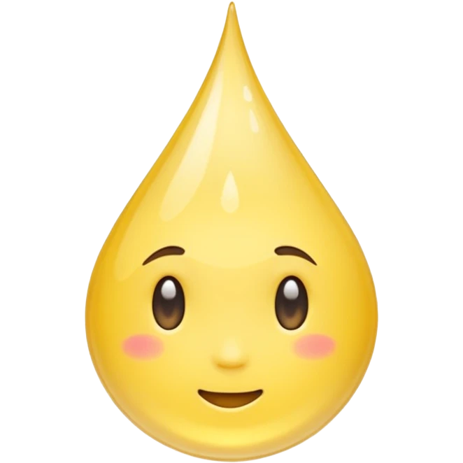 Yellow Drop of Water emoji