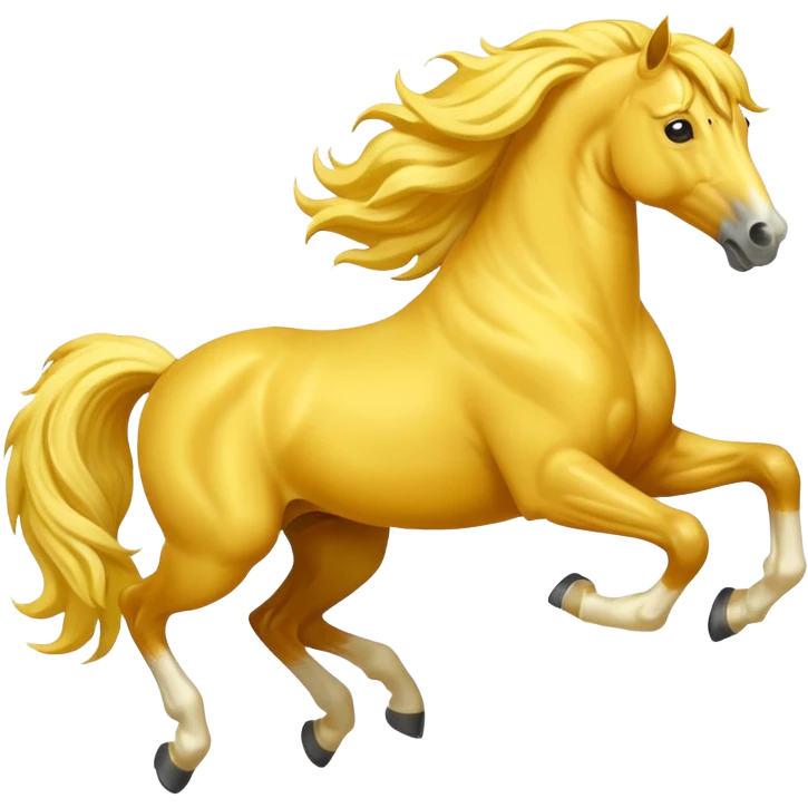 Yellow horse jumping  emoji