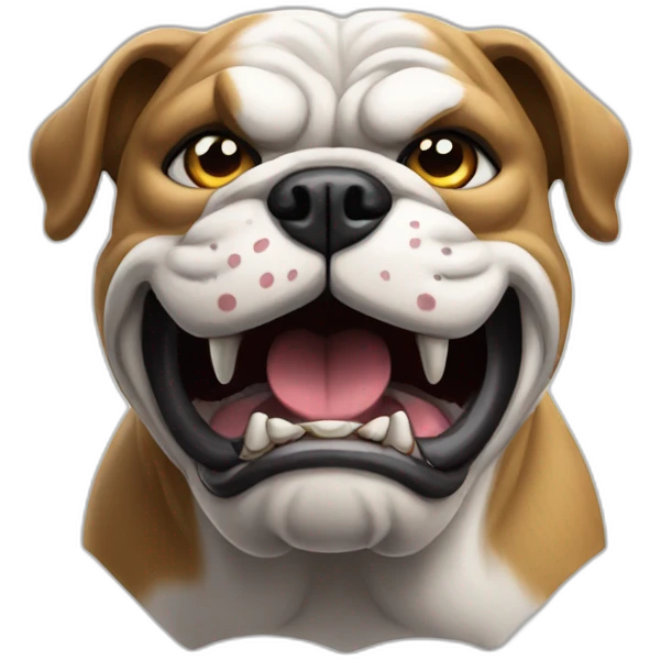 growling bulldog emoji