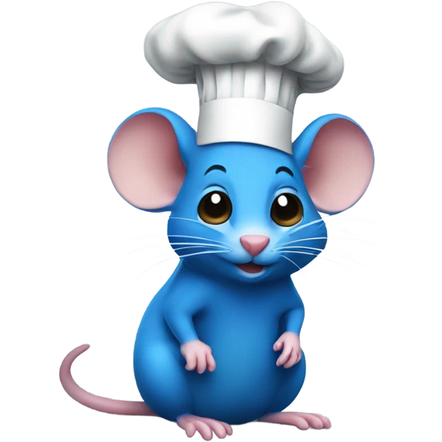Blue rat with a chef hat emoji