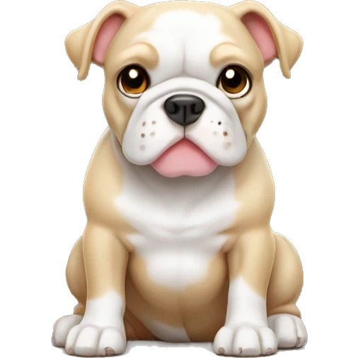 Bull Dog francés beige with white emoji
