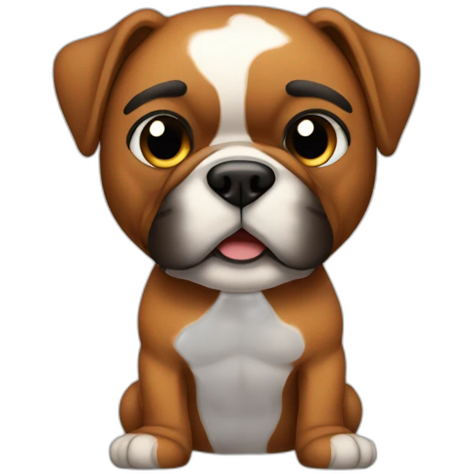 Boxer with belly emoji