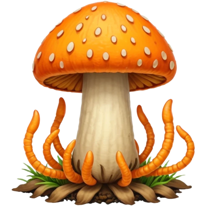 happy mushroom cordyceps emoji