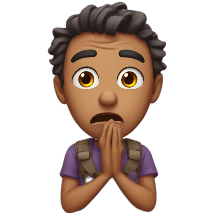 Scared of love emoji