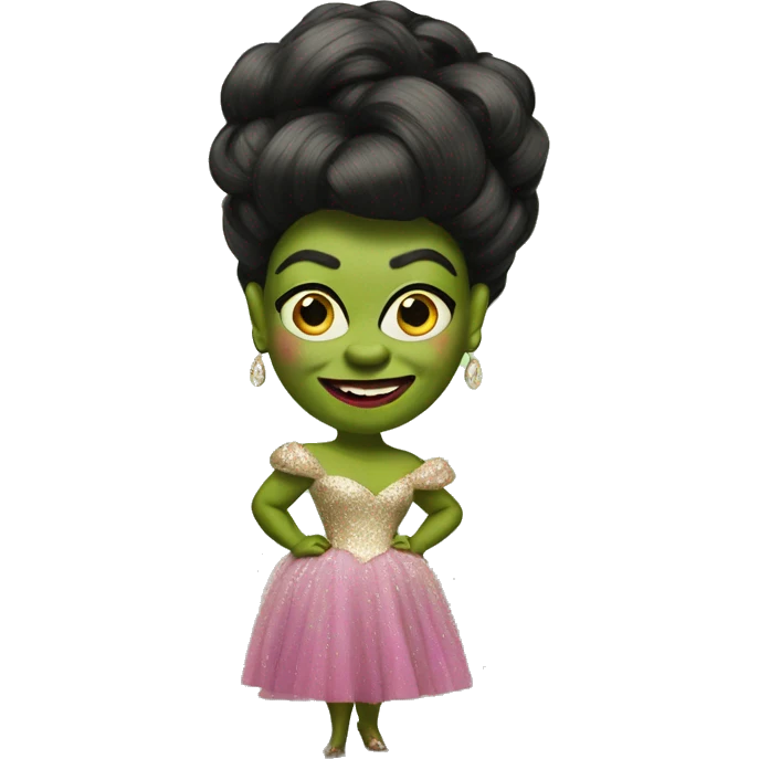 Shrek as a Drag queen emoji