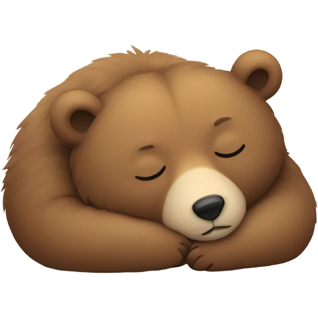 An hibernating bear emoji