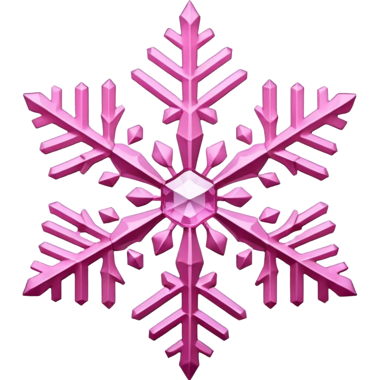 Pink snowflake emoji