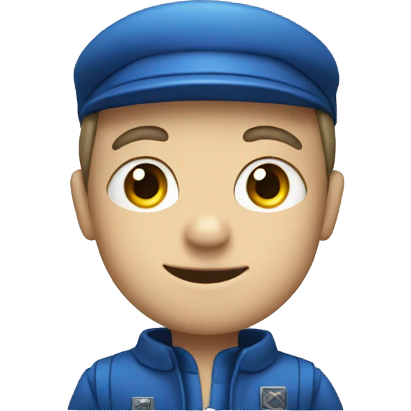 A blue train emoji