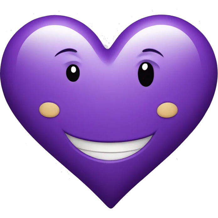 purple heart with smile emoji