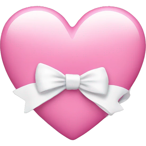 pink heart with white bow emoji