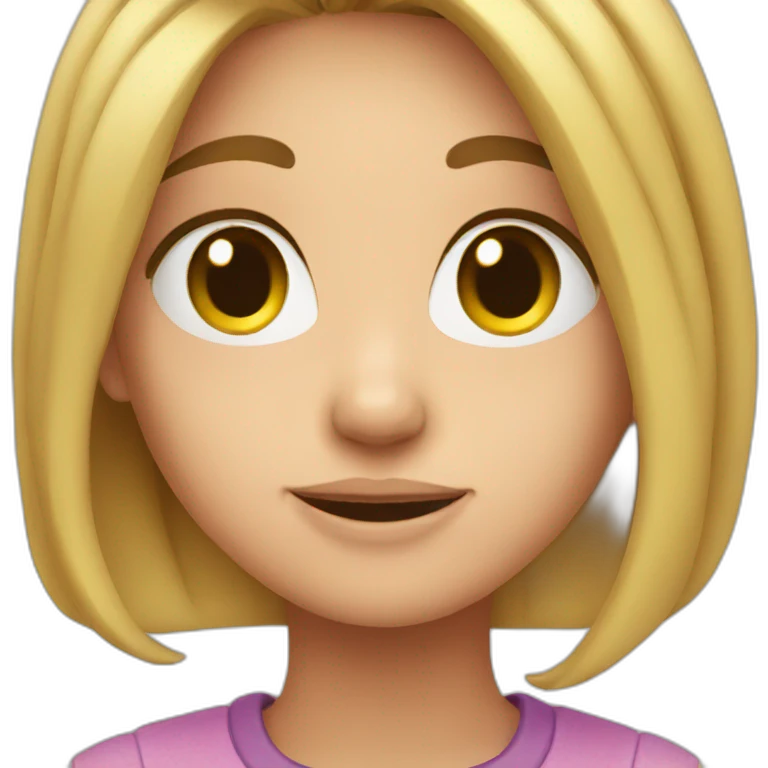 girl saying emoji