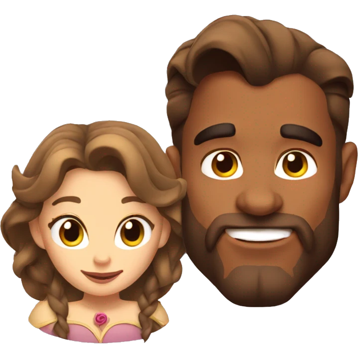 Beauty and the Beast with horns emoji