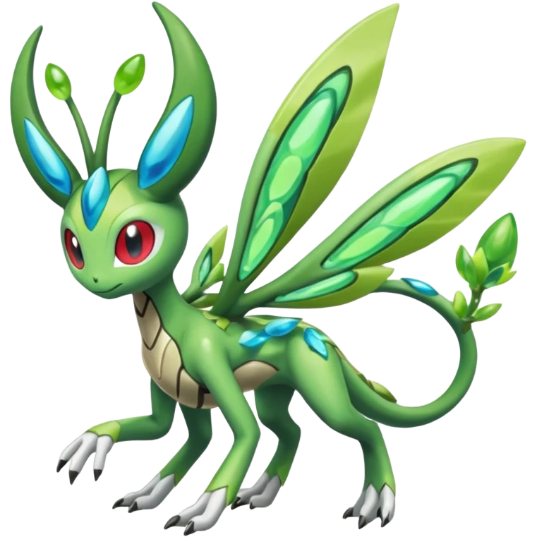 Meloetta-Flygon-Celebi-Zygarde-Electrike-Fakémon-fusion, full body emoji