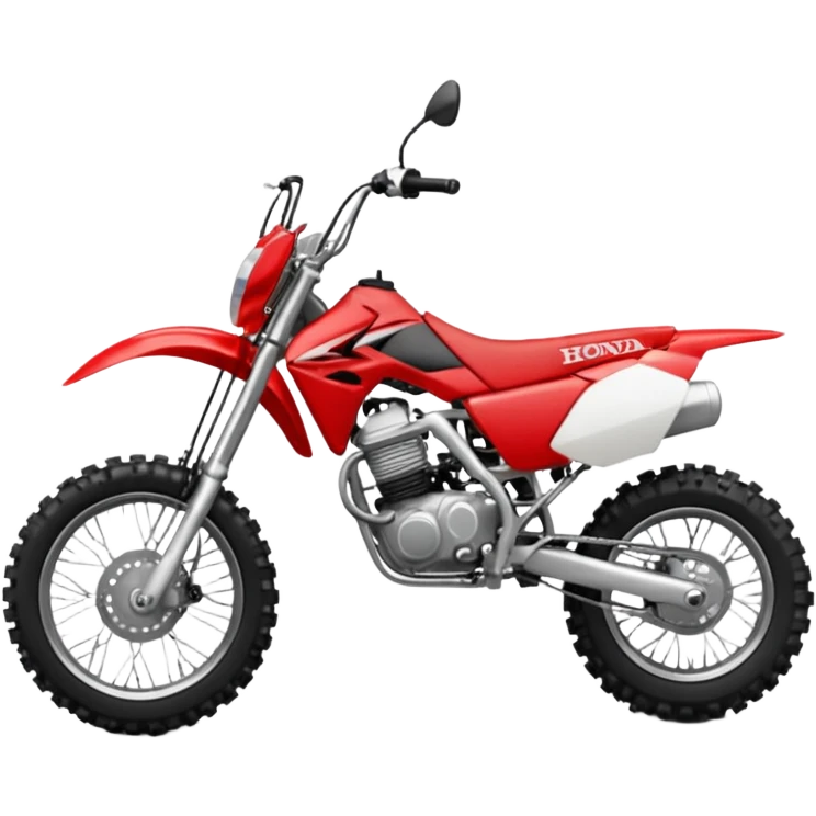 Red Honda dirt bike emoji