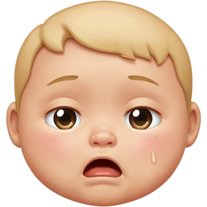 flat baby face crying emoji