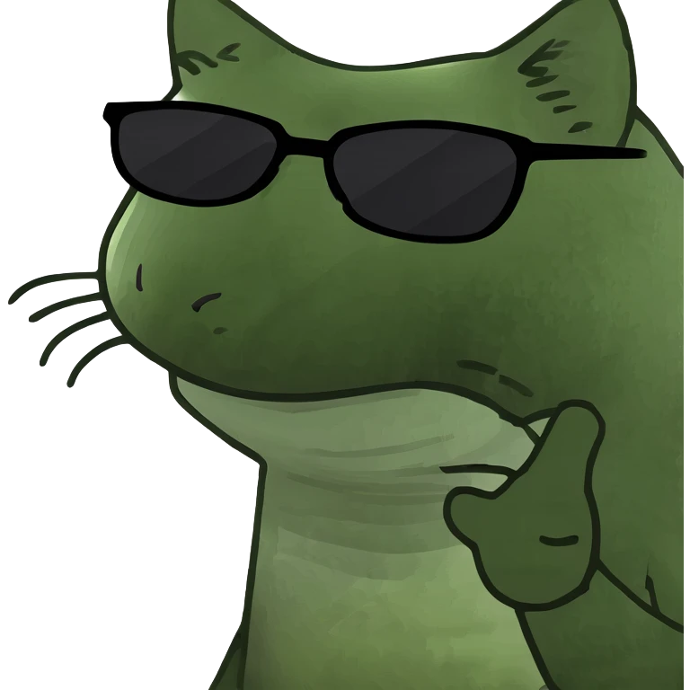 Cat with sunglasses emoji