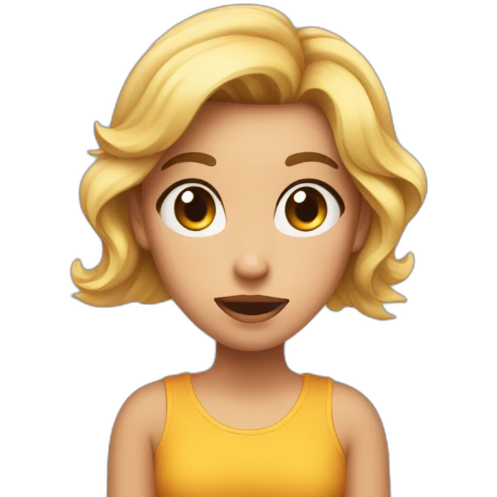 The expression ‘Duh!’ on a girl emoji