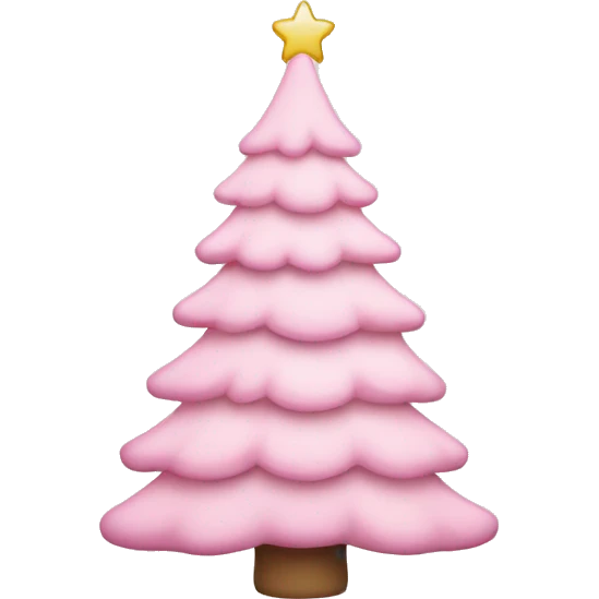 light pink Christmas tree emoji