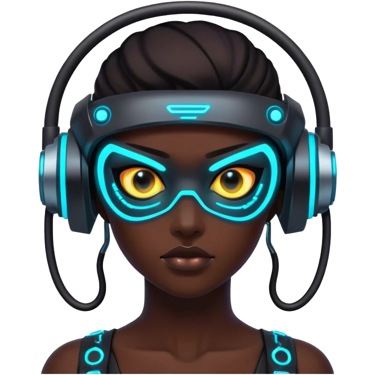 neon cyberpunk style cyber eyes emoji