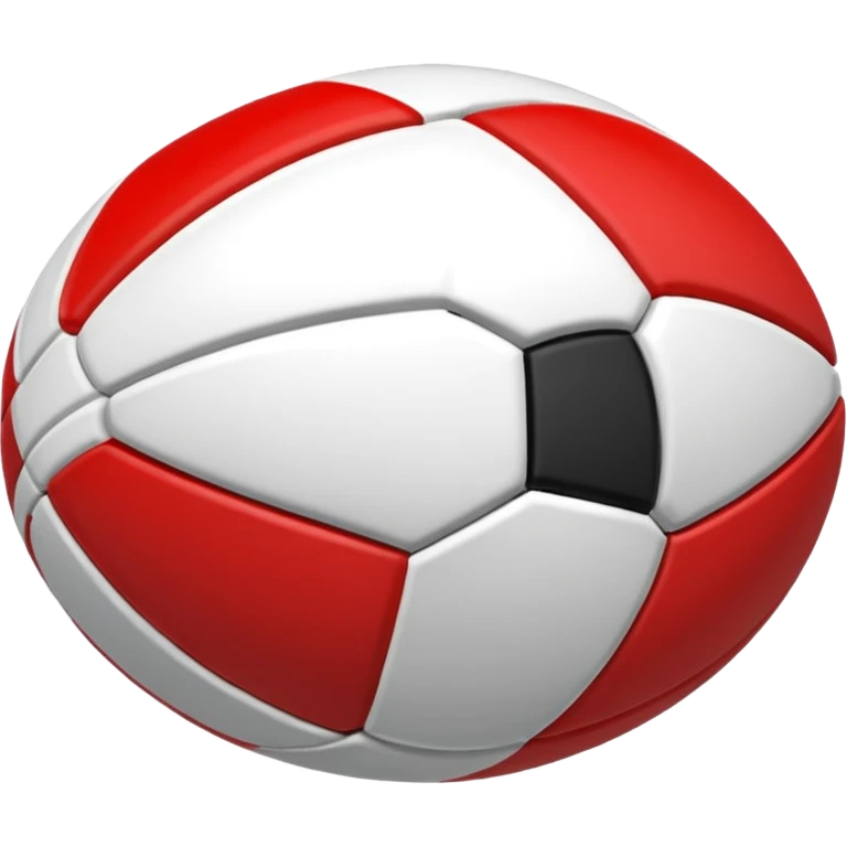 Australian Rules Football with Red. white and
 black stripes
 emoji