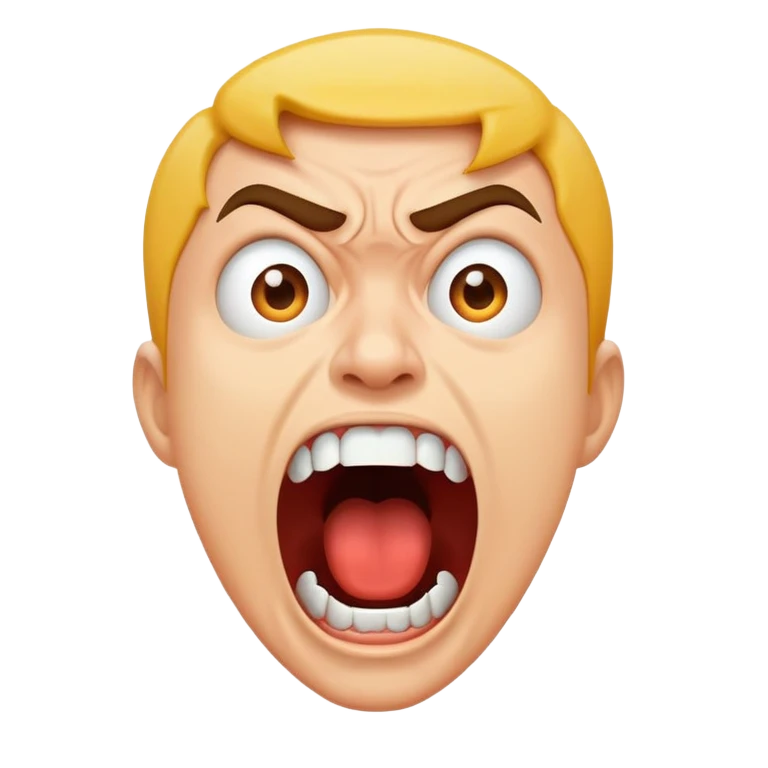 Mad screaming emoji