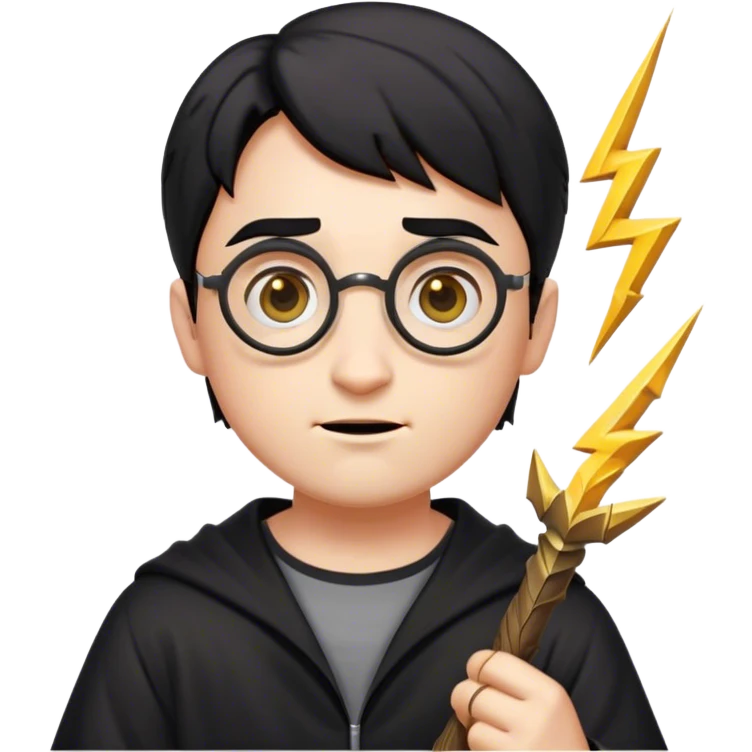 Cinematic Realistic Harry Potter Pop Culture Emoji, featuring a mystical, enchanted portrayal inspired by the iconic wizard rendered with lifelike magical details and dynamic lighting. emoji