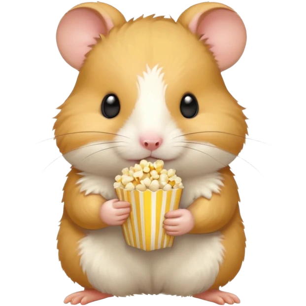 hamster holding pop corn emoji