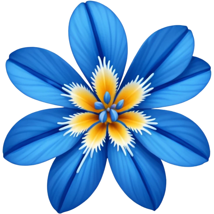 tropical flower blue emoji