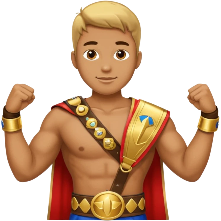 champ 2 belt at man emoji