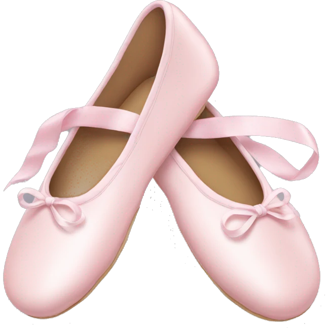 Pale light pink ballet shoes emoji
